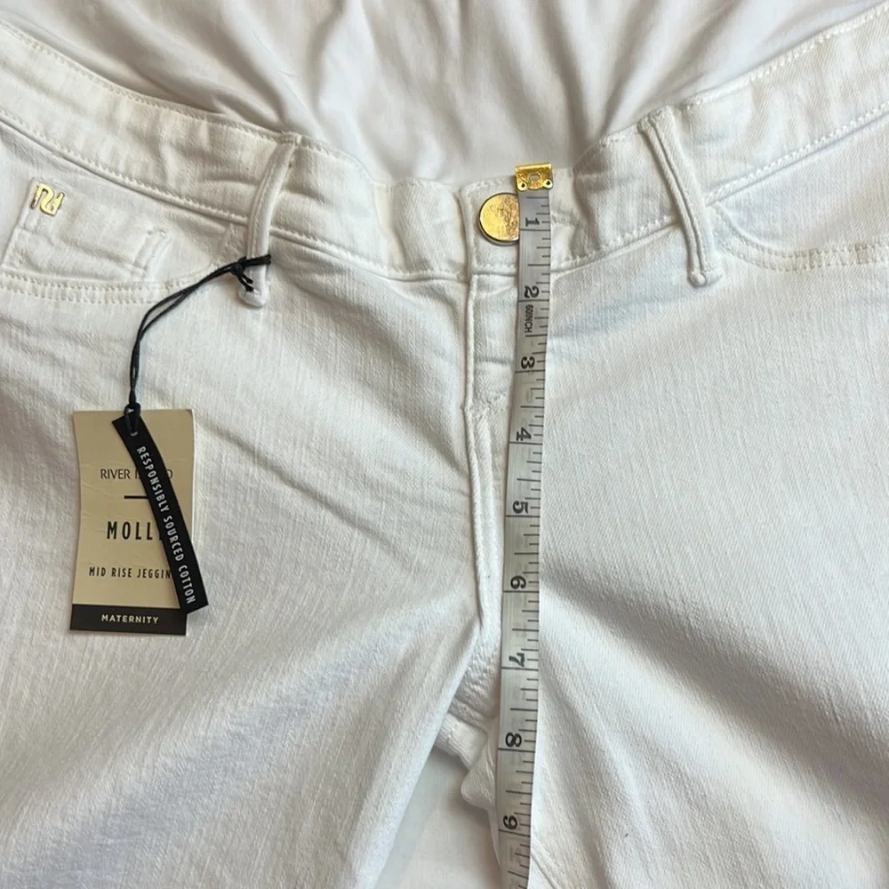 River Island maternity WHITE MOLLY MID RISE SKINNY JEANS SZ 10